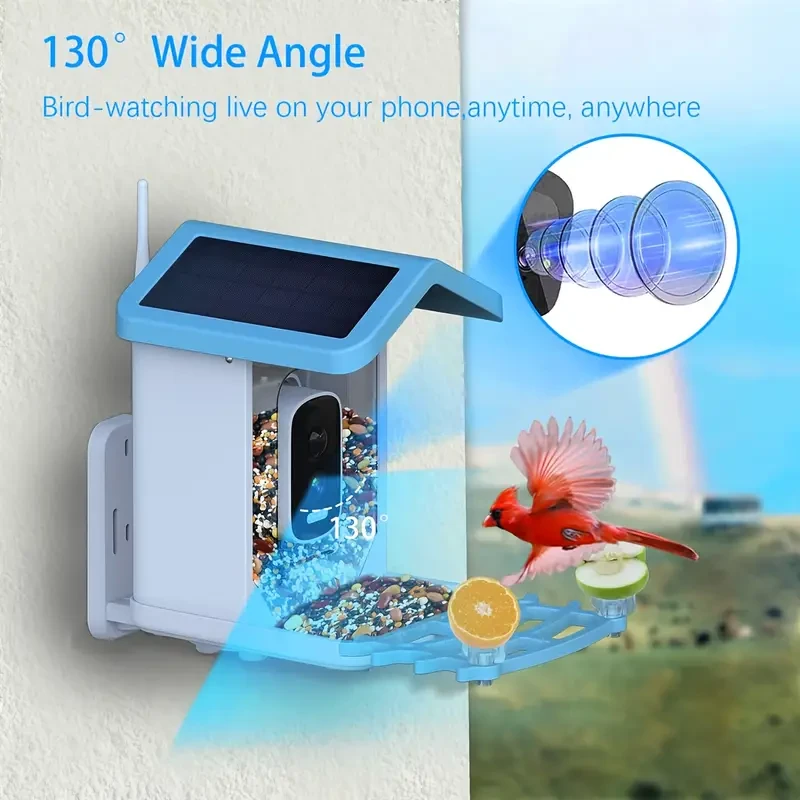 Comedero solar para pájaros con cámara y reconocimiento de aves por IA
