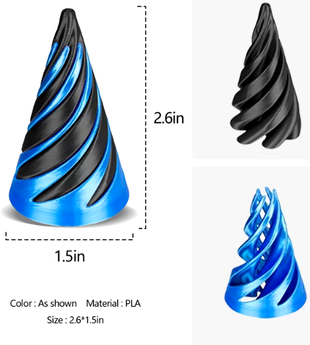 Juguete de cono espiral impreso en 3D Imposible