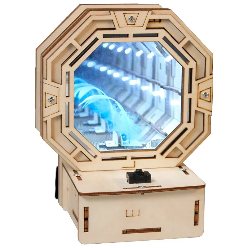 Tecnología negra ensamblada a mano Tecnología creativa Túnel espacio-temporal