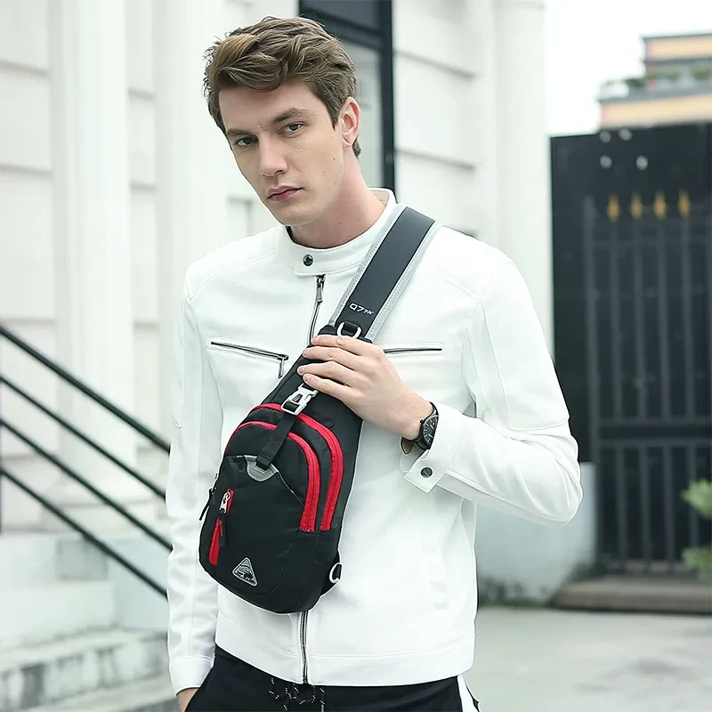 Bolso de hombro de nailon multifuncional de moda para hombre