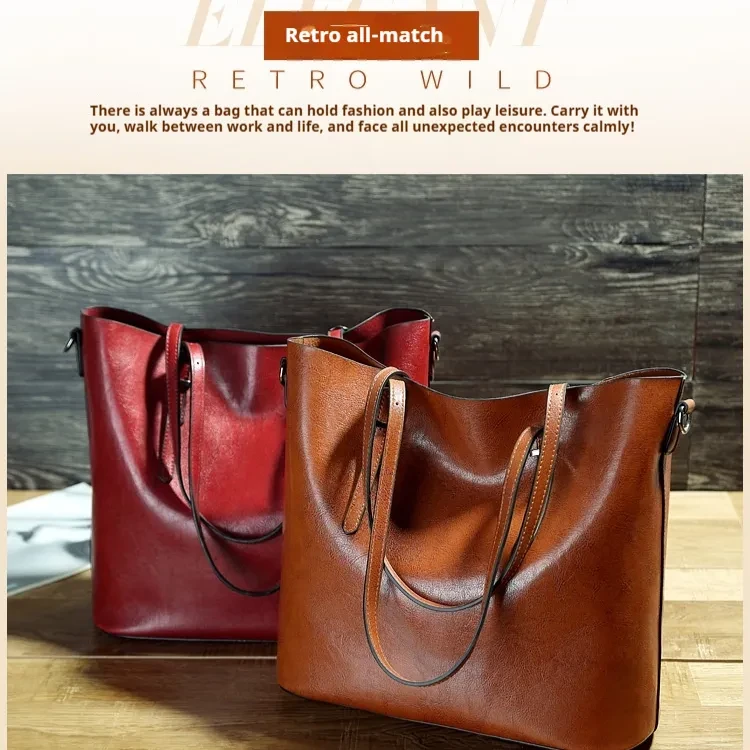 Bolsos de hombro grandes para mujer, bolsos sencillos y versátiles.