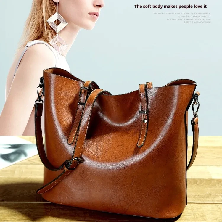 Bolsos de hombro grandes para mujer, bolsos sencillos y versátiles.