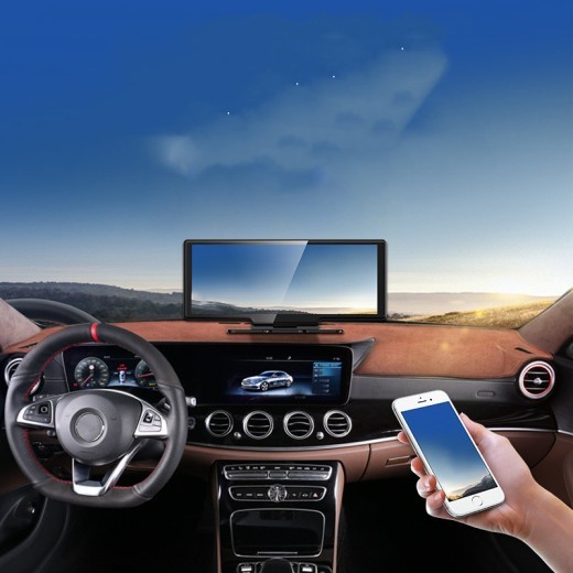 Pantalla de teléfono móvil de alta definición de 2,5 K con proyección, grabadora de conducción, imagen de marcha atrás y control de voz