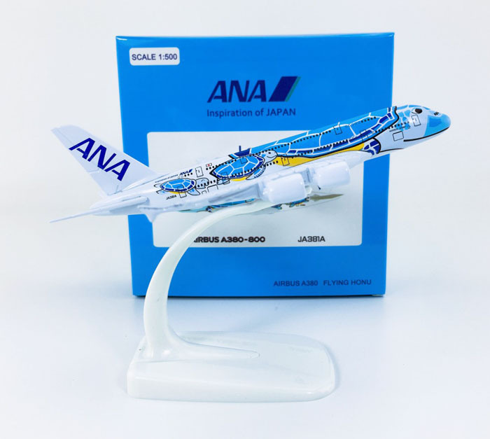 Un modelo de avión de aleación sólida de Ana Blue Turtle