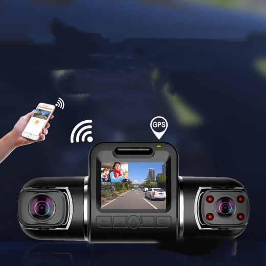 Grabadora de conducción para coche con visión nocturna HD y 360 grados de aparcamiento panorámico