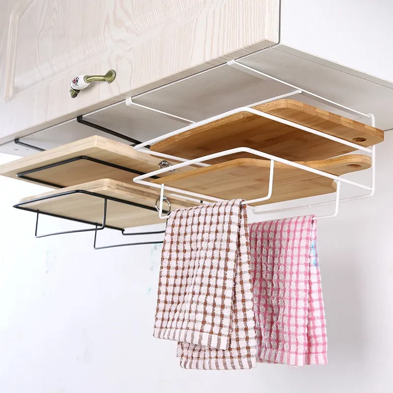 Toallero de cocina de doble capa con soporte para colgar