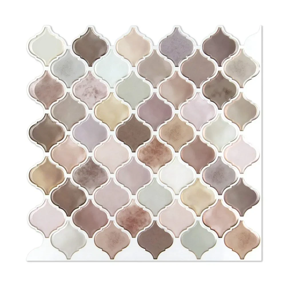 Pasta de pared de mosaico decorativa impermeable para cocina y baño