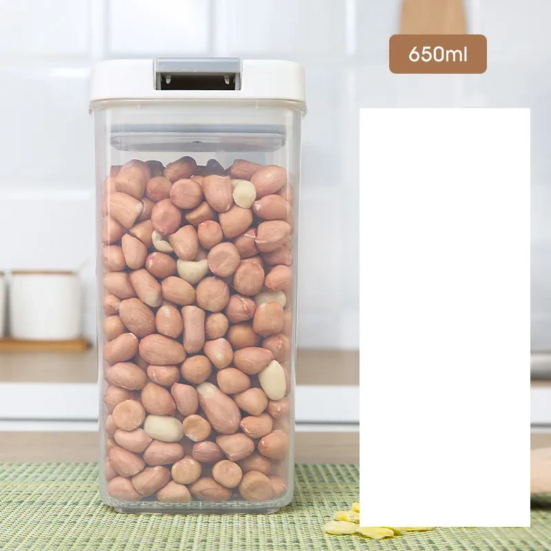 Caja de plástico para almacenar alimentos de cocina de grano entero