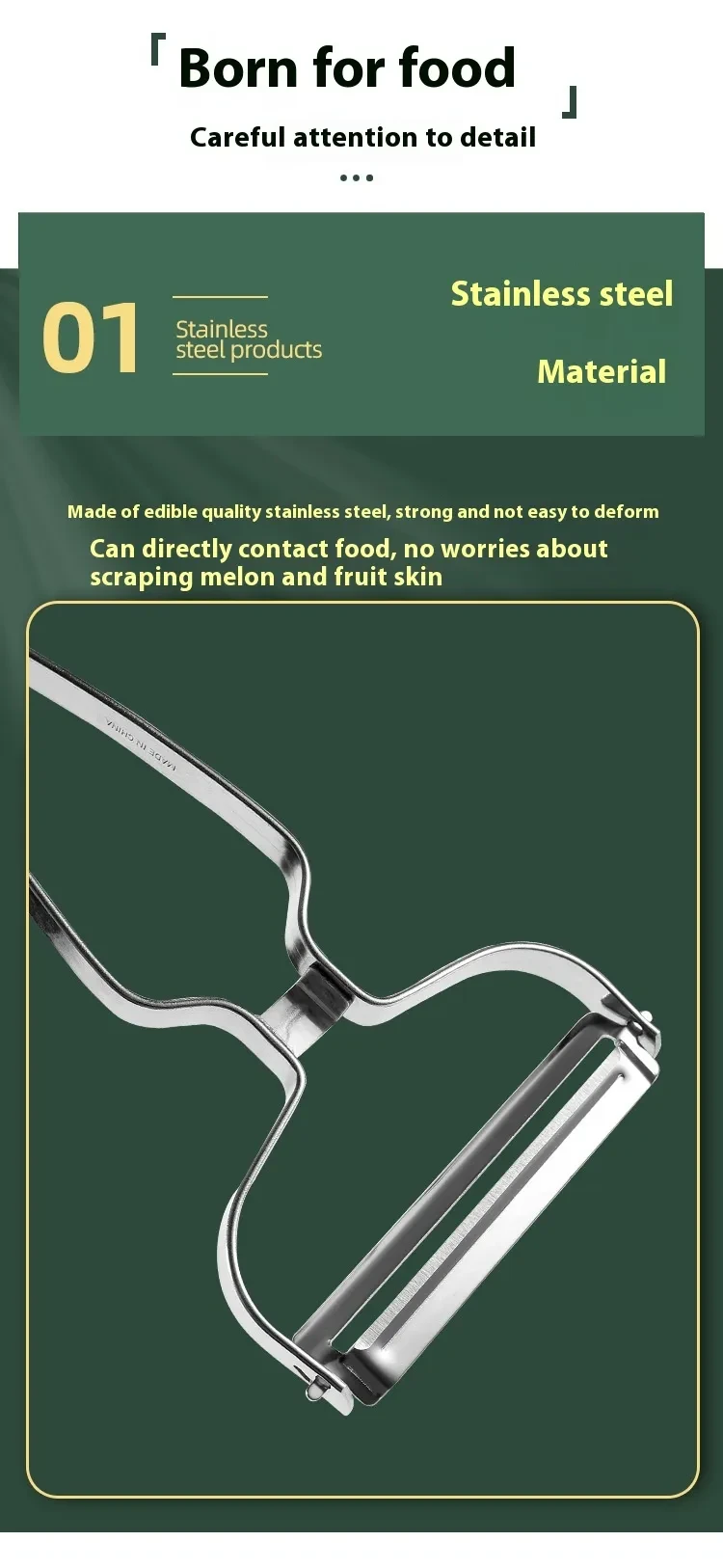 Pelador de frutas para cocina, sencillo y portátil