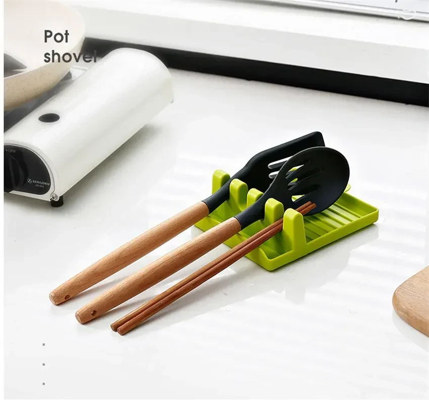 Soporte para espátula, estante de cocina, tapete para cucharas, palillos