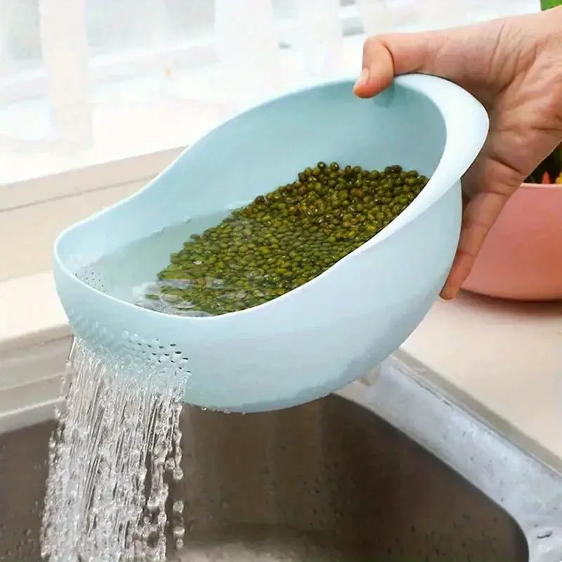 Cuenco de plástico para lavar arroz - Colador