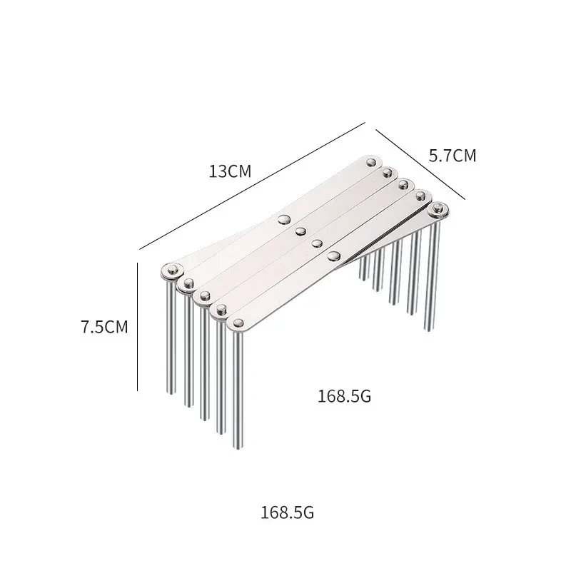 Estante telescópico de acero inoxidable plegable para almacenamiento de cocina