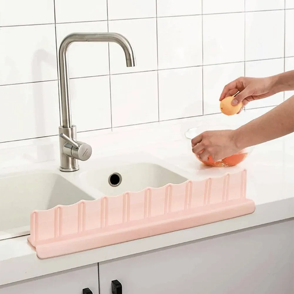 Deflector impermeable para fregadero de cocina con ventosa