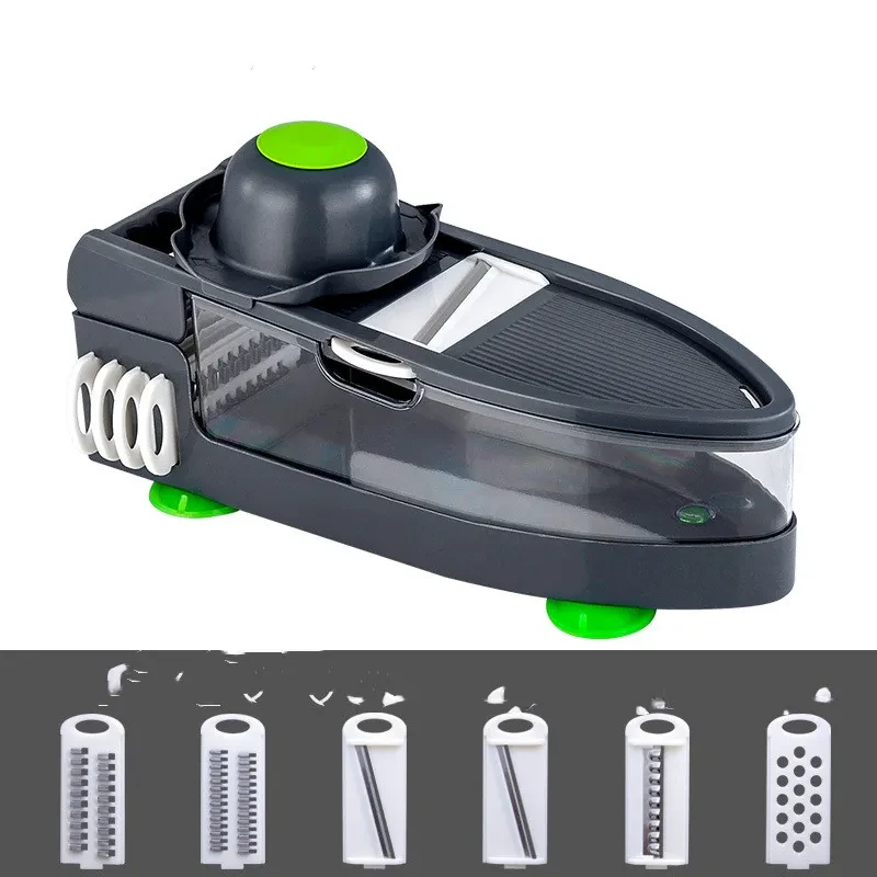 Rallador de portaaviones multifuncional de 6 cuchillas para cocina
