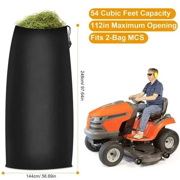 Bolsa para hojas de tractor cortacésped de 54 pies cúbicos