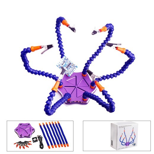 Estación de soldadura de aleación de aluminio multifunción de seis mordazas para reparación de modelos