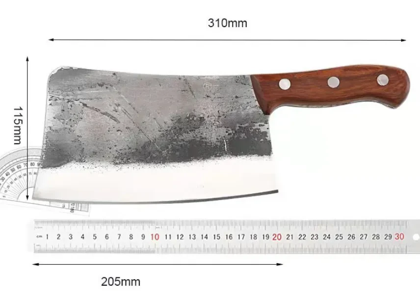 Cuchillo para cortar huesos de cocina comercial retro engrosado