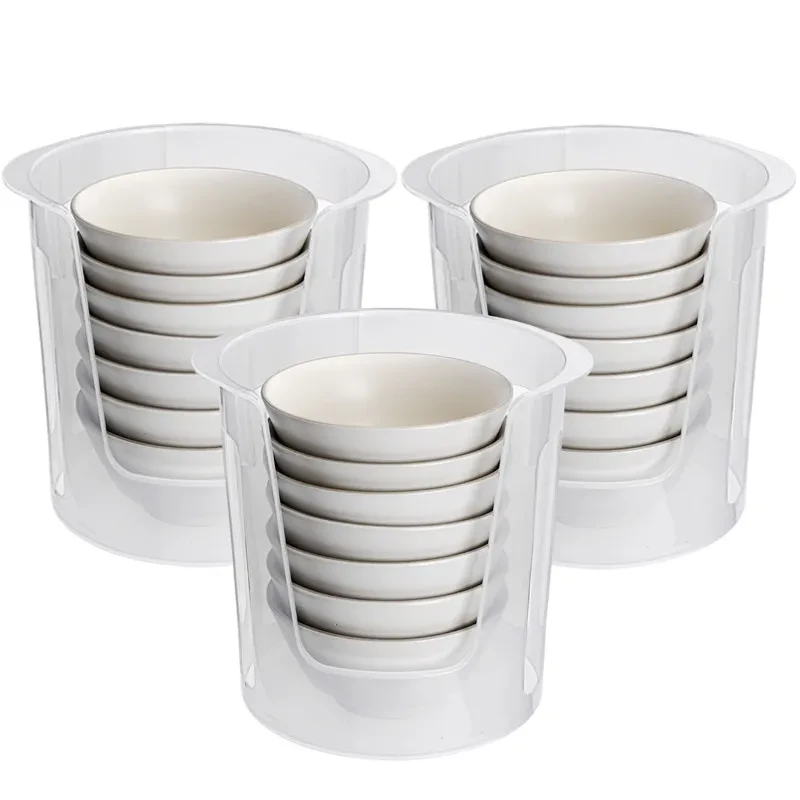 Escurridor de platos redondo grande de plástico para cocina