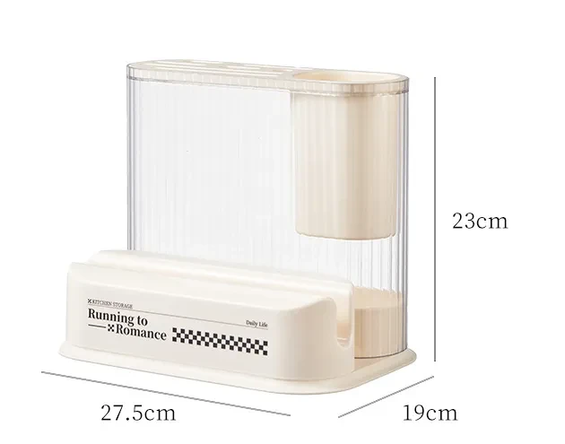 Almacenamiento de cocina estilo crema con gran apariencia