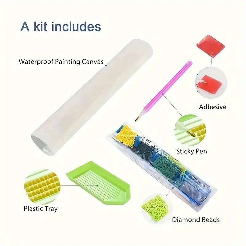 Kit de pintura de diamantes Biblioteca del Bosque Encantado 40x40cm