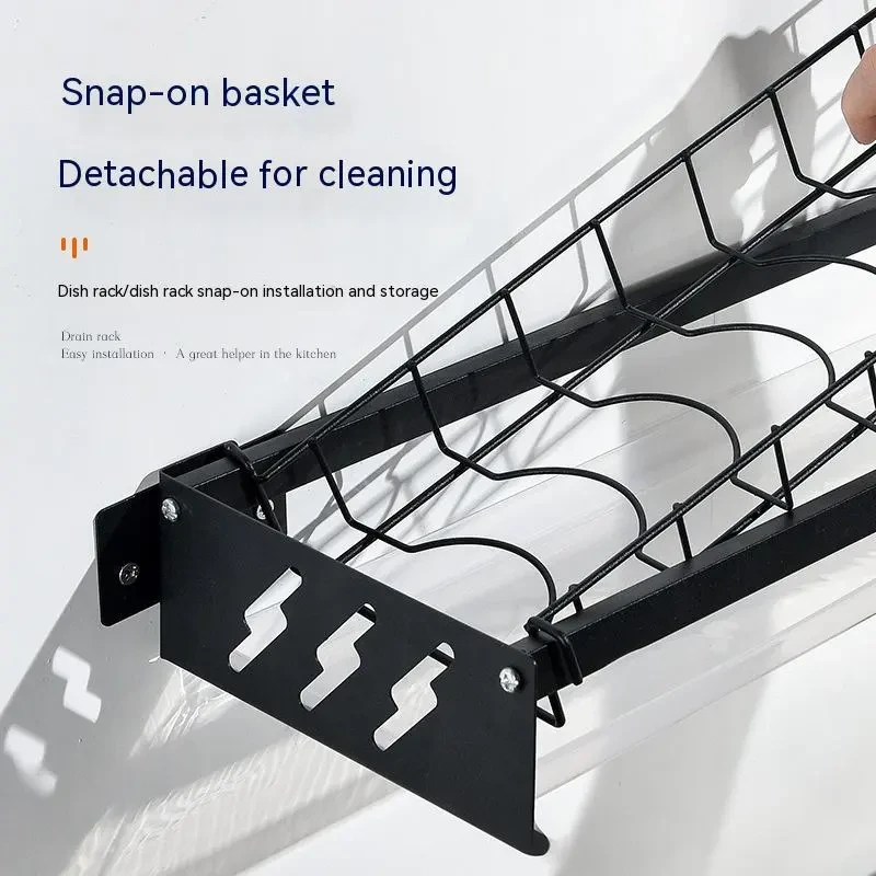 Escurreplatos de pared para cocina sin perforaciones