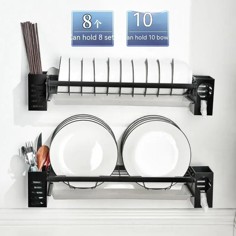 Escurreplatos de pared para cocina sin perforaciones