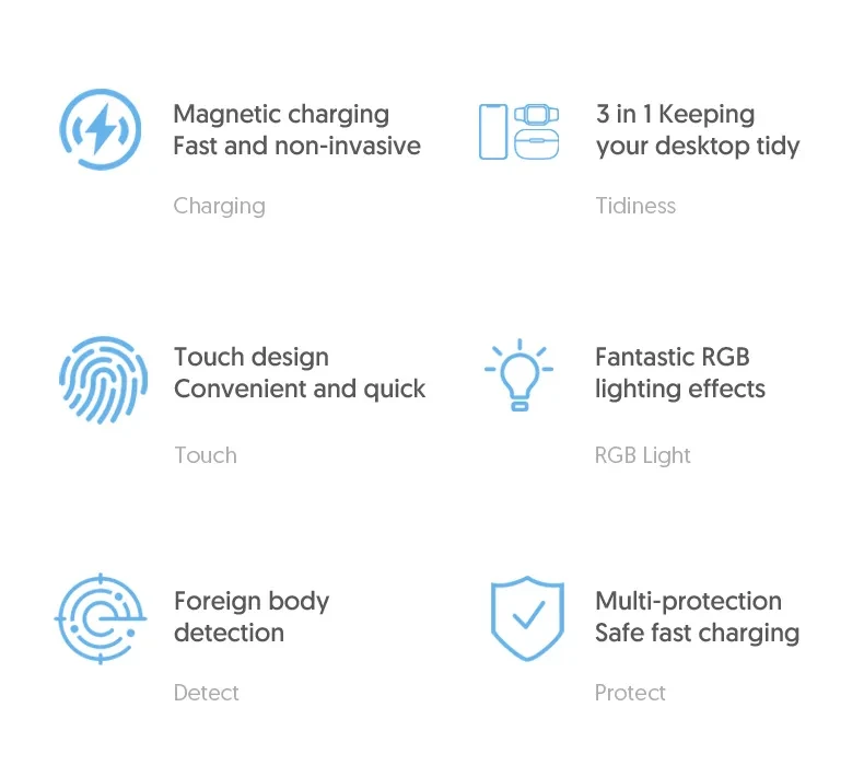 Cargador inalámbrico magnético 4 en 1 de carga rápida