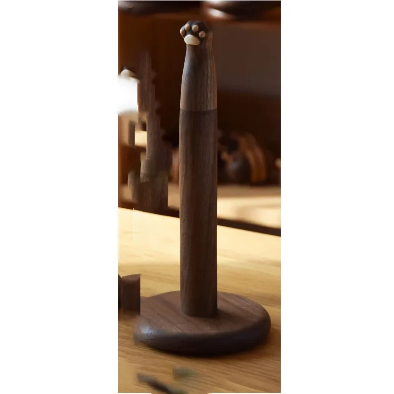 Porta pañuelos de madera de nogal negro para la mesa de la cocina