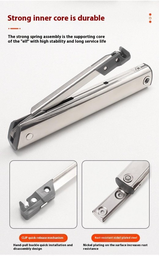 Gabinete de tatami de acero laminado en frío CRS, puerta abatible Elf, barra de soporte de tope informal, soporte de gato con resorte