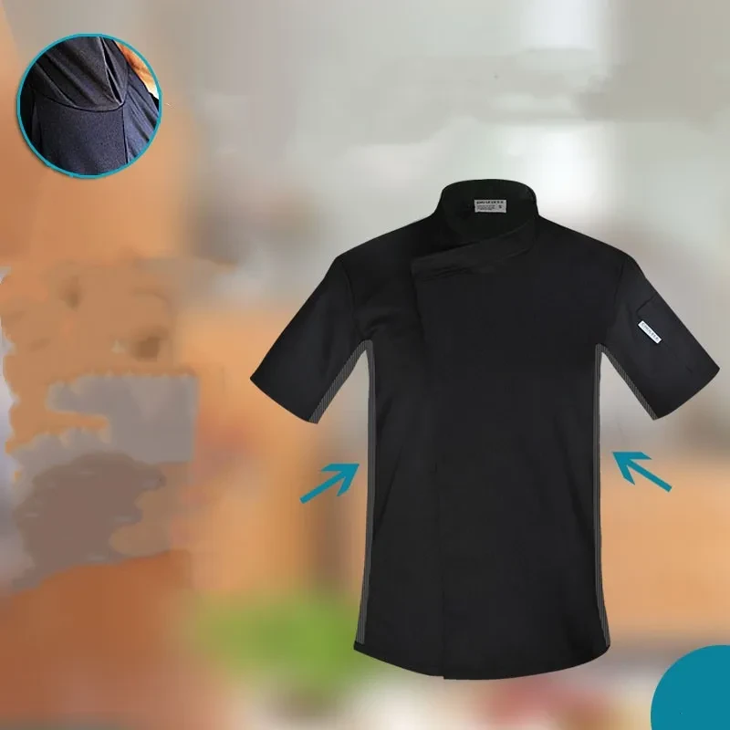Vestido de chef de verano para hotel de lujo en la cocina para trabajar