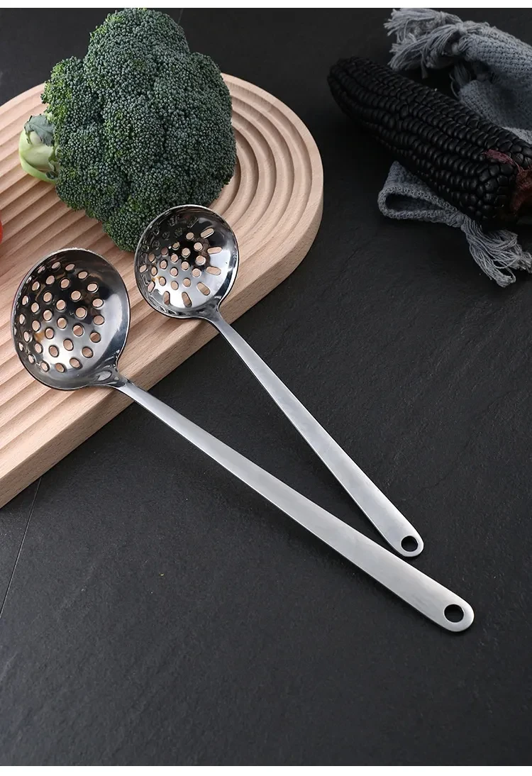 Utensilios de cocina Cucharón de sopa de acero inoxidable Colador Hogar