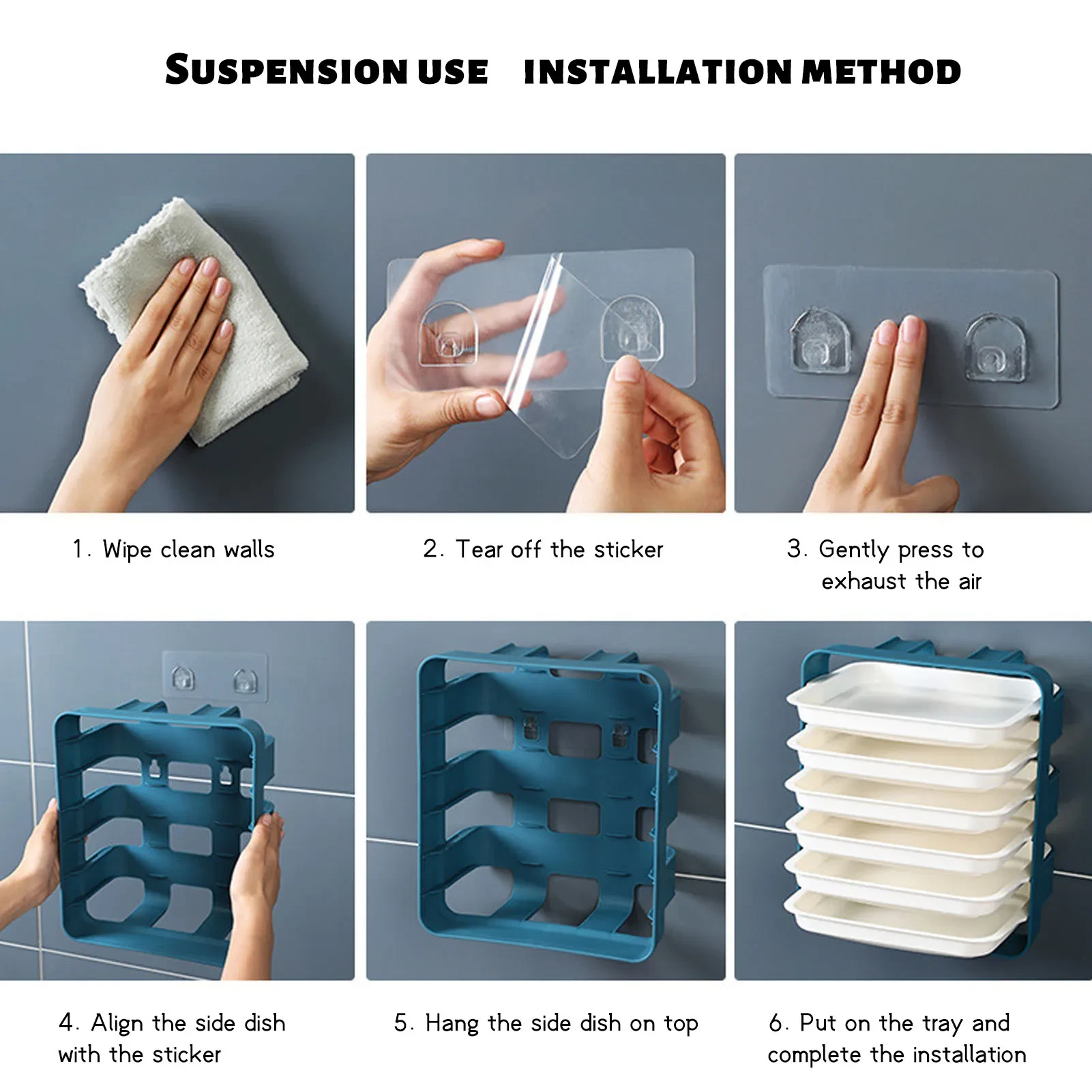 Estante de pared creativo para el hogar, bandeja auxiliar para la cocina