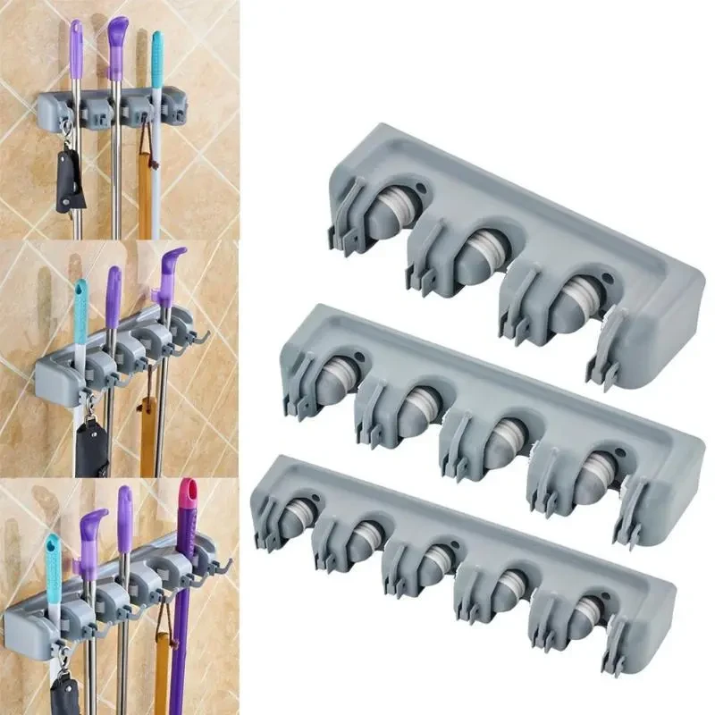 Estante de almacenamiento de herramientas de cocina de pared Soporte para trapeador