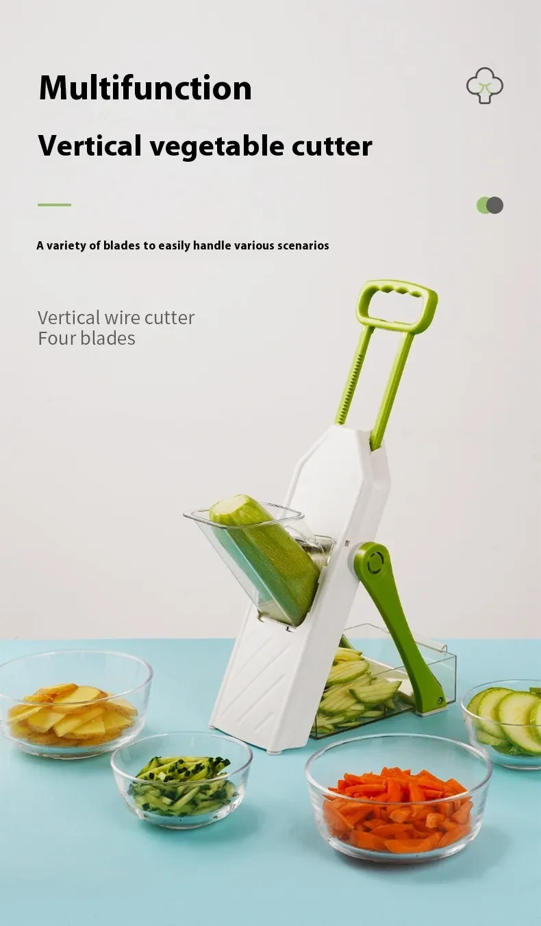 Picadora de verduras multifunción para cocina doméstica y rallador de patatas