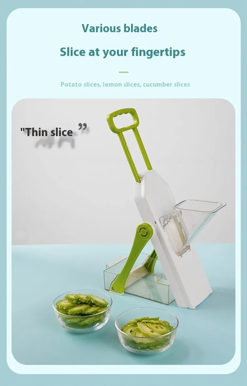 Picadora de verduras multifunción para cocina doméstica y rallador de patatas