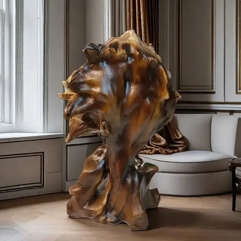 1 majestuosa estatua de cabeza de león de resina: obra de arte para salas de estar de lujo