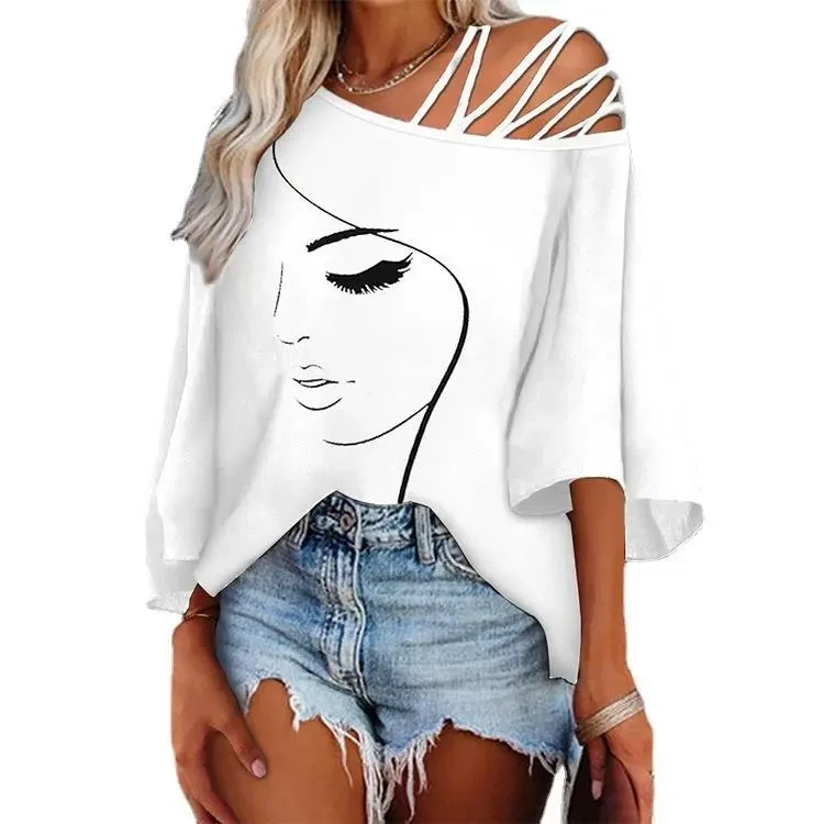 Tops casuales holgados con costuras de moda para mujer