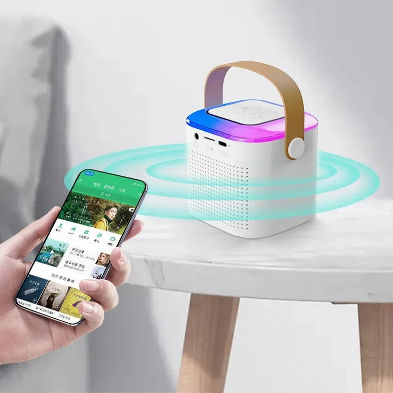 Micrófono Máquina de karaoke Altavoz compatible con Bluetooth