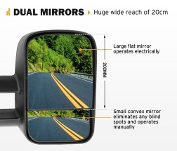 Espejo retrovisor plegable solo para remolque