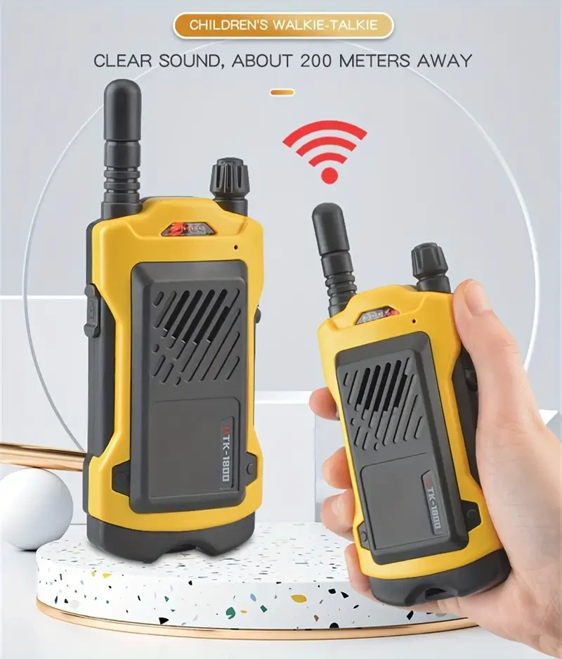 2 walkie-talkies inalámbricos para niños, juguetes interactivos para exteriores para padres e hijos, regalo de Navidad, Halloween y Acción de Gracias.