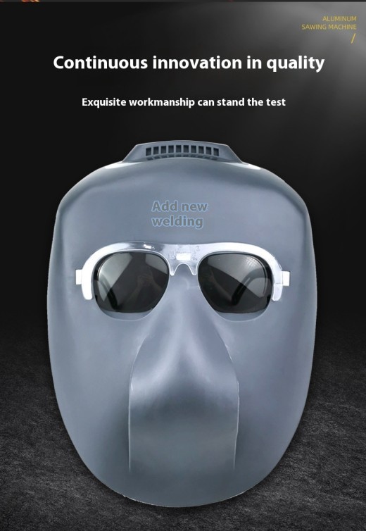 Máscara de soldadura para PC, protección auditiva montada en la cabeza, pulido, soldadura con argón, protección de gas, máscara protectora para soldadura, a prueba de radiación y salpicaduras.