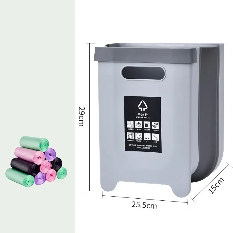 Cubo de basura especial para cocina, puerta de armario, montado en la pared.