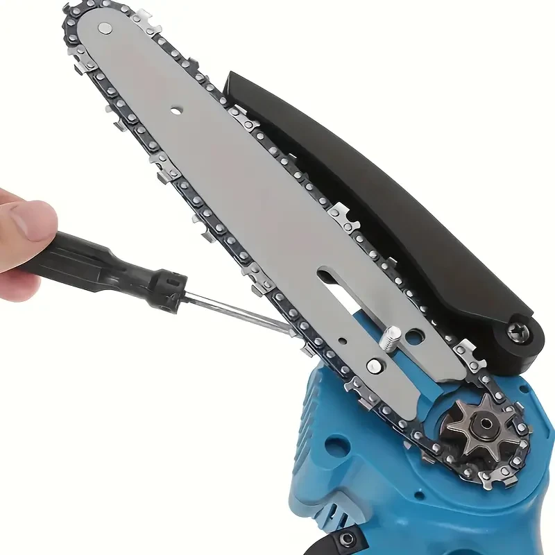 Kit de barra guía y cadena para motosierra eléctrica de 8 pulgadas, 1 barra guía + 2 cadenas, ajuste universal para sierra de litio inalámbrica, piezas de repuesto duraderas y afiladas para jardín y patio.