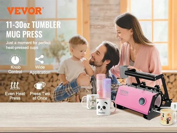 Prensa térmica para tazas VEVOR