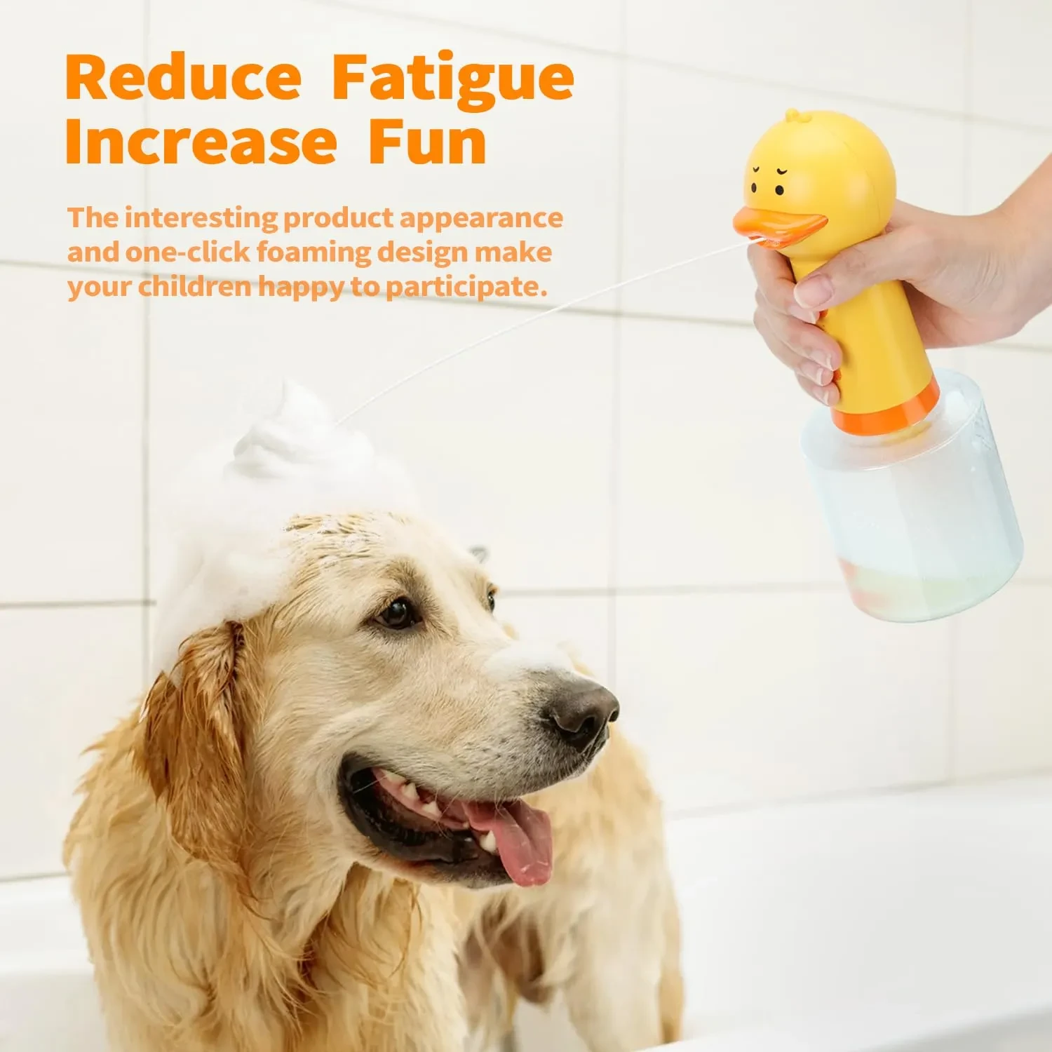 Dispensador automático de jabón espumoso para perros