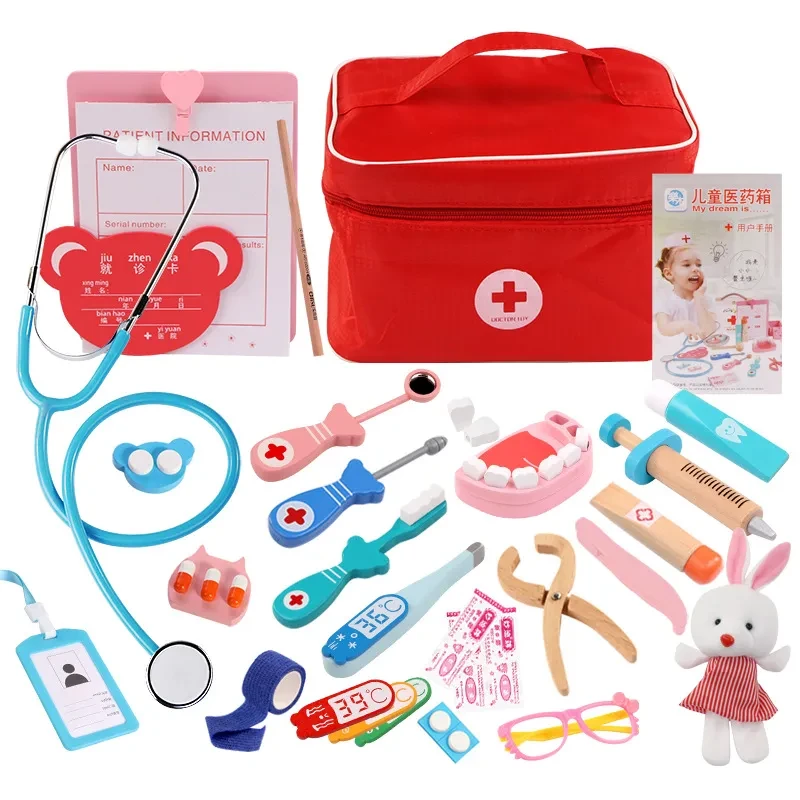 Juguete de regalo para niña con inyección de doctor y simulación de casa de juegos