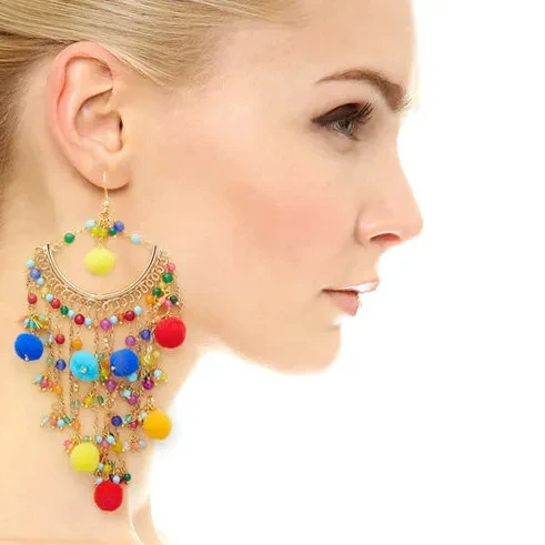 Pendientes colgantes con círculo de personalidad