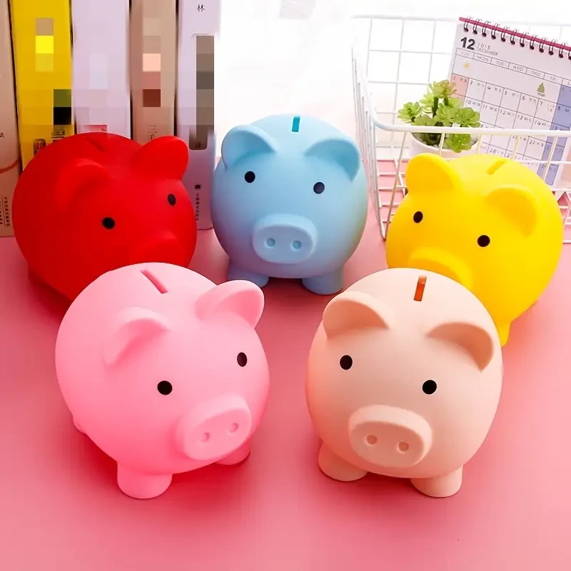 1 alcancía de dibujos animados, tarro de goma duradero para ahorrar dinero, encantador y funcional, para niños de 3 a 6 años, ideal como regalo de cumpleaños.