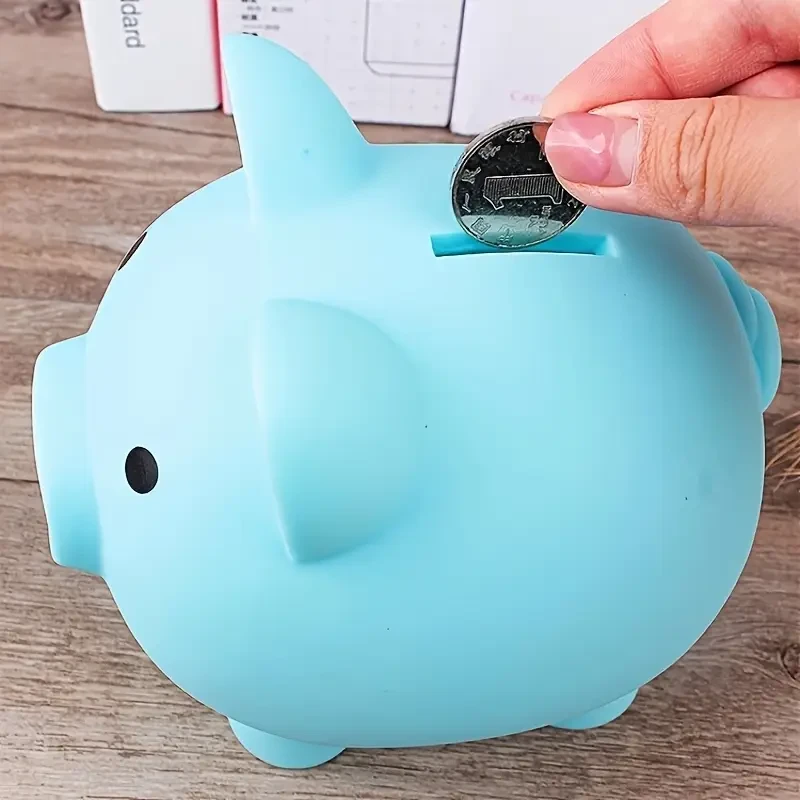 1 alcancía de dibujos animados, tarro de goma duradero para ahorrar dinero, encantador y funcional, para niños de 3 a 6 años, ideal como regalo de cumpleaños.