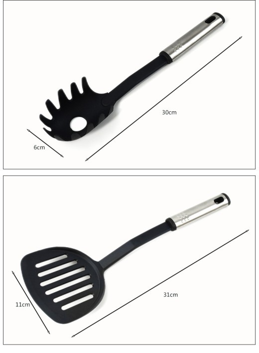 Espátula y cuchara antiadherentes de nailon para cocina (44 piezas)